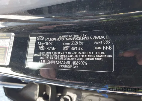 2023 Hyundai Elantra Sel z USA, uszkodzony, nr VIN 5NPLM4AG8PH089026